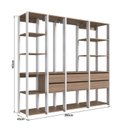 Ver imagem 4 de Guarda Roupa Closet 4 Peças com 2 Cabideiros 6 Gavetas e 11 Nichos Easy
