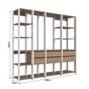 Ver imagem 4 de Guarda Roupa Closet 4 Peças com 2 Cabideiros 6 Gavetas e 11 Nichos Easy Marrom/Branco/Montana