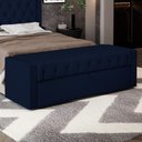 Ver imagem 2 de Calçadeira Báu Casal Padrão Atena 140cm Capitonê Suede Azul Marinho - Desk Design