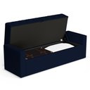 Ver imagem 5 de Calçadeira Báu Casal Padrão Atena 140cm Capitonê Suede Azul Marinho - Desk Design