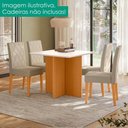 Ver imagem 4 de Mesa de Jantar Helo 4 Lugares Quadrada MDP Off White Poliman Móveis
