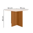 Ver imagem 5 de Mesa de Jantar Helo 4 Lugares Quadrada MDP Off White Poliman Móveis
