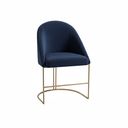 Ver imagem 1 de Cadeira Poltrona Estofada Decorativa Lua Premium Azul Marinho