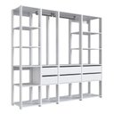Ver imagem 2 de Guarda Roupa Closet 4 Peças com 2 Cabideiros 6 Gavetas e 11 Nichos Easy Branco