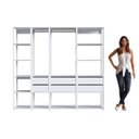 Ver mais imagens de Guarda Roupa Closet 4 Peças com 2 Cabideiros 6 Gavetas e 11 Nichos Easy Branco