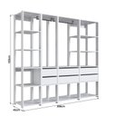 Ver imagem 4 de Guarda Roupa Closet 4 Peças com 2 Cabideiros 6 Gavetas e 11 Nichos Easy Branco