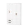 Guarda Roupa Casal Lu 4 Portas 2 Gavetas Carioca Móveis - 2