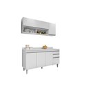 Ver imagem 4 de Cozinha Compacta Ayla 150cm 6 Portas 2 Gavetas com Tampo Branco Maderatto Móveis