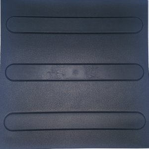 Piso Tátil Direcional Pvc Preto 16peças 25x25cm