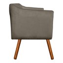 Ver imagem 4 de Sofá Retrô Namoradeira Julia 2 Lugares Suede Marrom Rato com Strass - D\'rossi