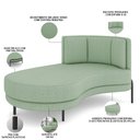 Ver imagem 3 de Sofá Chaise Longue Sala de Estar Living Lucca Esquerdo D02 Linho Verde D-477 - Lyam Decor
