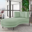 Ver imagem 2 de Sofá Chaise Longue Sala de Estar Living Lucca Esquerdo D02 Linho Verde D-477 - Lyam Decor