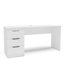 Ver imagem 2 de Mesa Escrivaninha Madri Escritório 3 Gavetas 163x77cm Branco 250705