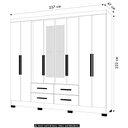 Ver imagem 4 de Guarda Roupa Casal 237cm com Espelho Archi Freijó/off Z17 - Mpozenato