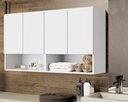 Ver imagem 4 de Armario Aéreo Organizador Multiuso Quarto Sala Bela 4 Portas:branco