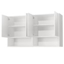 Ver imagem 5 de Armario Aéreo Organizador Multiuso Quarto Sala Bela 4 Portas:branco