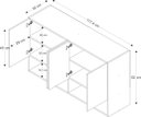 Ver imagem 6 de Armario Aéreo Organizador Multiuso Quarto Sala Bela 4 Portas:branco