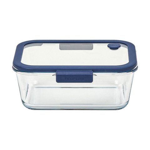 Pote de Vidro Hermético Retangular - Válvula na Tampa de Vidro - 1900ml - Glacé Z - Neoflam