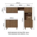 Ver imagem 4 de Armário de Cozinha Compacta 235cm Rustic Gourmet Madesa 01