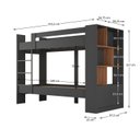 Ver imagem 3 de Beliche Jonava 2 Portas com Estante Espresso