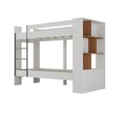 Ver imagem 6 de Beliche Jonava 2 Portas com Estante Yescasa Branco/Nogal