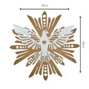 Ver imagem 5 de Enfeite de Parede Símbolo Pomba Espirito Santo (30x30)- Branco/mdf Cru