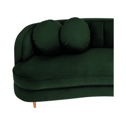 Sofá Curvo 2 Lugares Orgânico Sala Recepção Escritório Decorativo Luxo Panamá 140cm Suede - 5