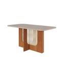Ver imagem 2 de Mesa para Sala de Jantar 160cm Louise Marrom/Cinamomo/Off White