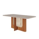 Ver imagem 2 de Mesa para Sala de Jantar 180cm Louise Marrom/Cinamomo/Off White