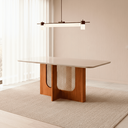 Ver imagem 1 de Mesa para Sala de Jantar 180cm Louise Marrom/Cinamomo/Off White
