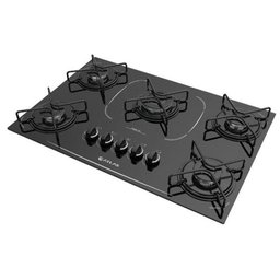 Cooktop Atlas 5 Bocas Agile Up Glass Preto Bvolt - 1