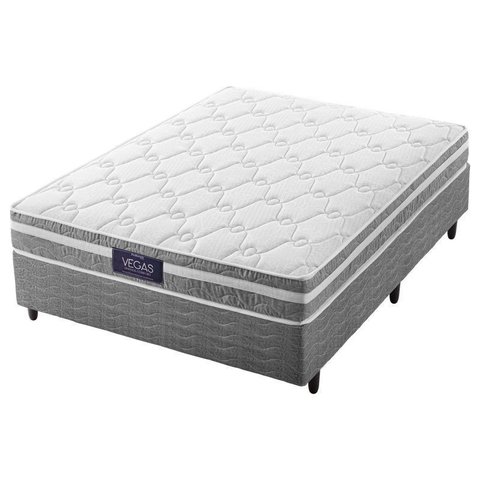 Conjunto Box Mola Ensacada Prodormir Vegas Springs Comfort Casal 138x46cm
