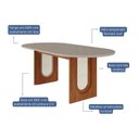 Ver imagem 4 de Mesa para Sala de Jantar 210cm Oval Valentina