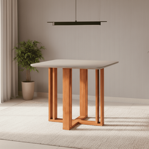 Mesa para Sala de Jantar Quadrada 95cm Flora