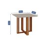 Mesa para Sala de Jantar Quadrada 95cm Flora - 4