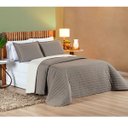 Ver imagem 3 de Cobre Leito Cama Casal 3 peças Colcha 200 fios Dupla Face Colors: Camafeu/ Palha