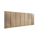 Ver imagem 3 de Cabeceira Veludo Bege Modular 60x20 P/ Cama Casal 7 Peças