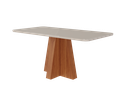 Ver imagem 2 de Mesa para Sala de Jantar 160cm Maite Marrom/Cinamomo/Off White
