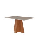 Ver imagem 2 de Mesa para Sala de Jantar 130cm Patricia Marrom/Cinamomo/Off White
