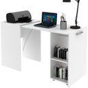 Ver imagem 1 de Escrivaninha Retrátil para Escritório Multiuso Articulável Branco