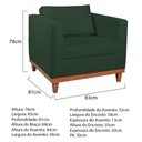 Ver imagem 5 de Kit Sofá 2 e 3 Lugares e 2 Poltronas Europa 180cm Conforto e Elegância Linho Verde
