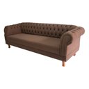 Ver imagem 1 de Dois Sofás Chesterfield Duque 3 lugares 1,80 - Suede Marrom / sala de estar, recepção, bar