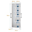 Ver imagem 4 de Armário Multiuso Lavanderia 2 Portas 5 Prateleiras organizador Arezzo