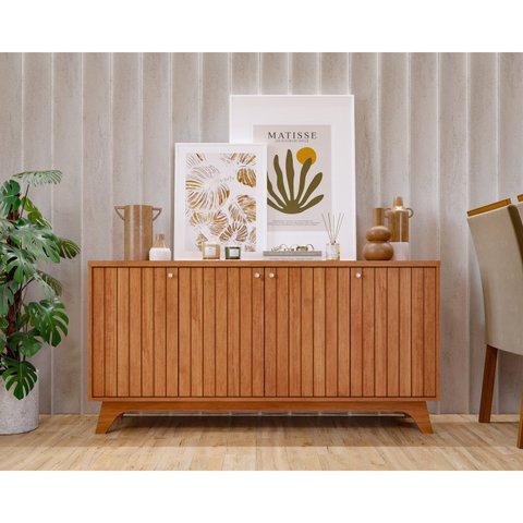 Buffet Aparador de Sala de Jantar 4 portas Isa