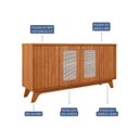 Ver imagem 4 de Buffet Aparador de Sala de Jantar 4 portas com Tela Isa