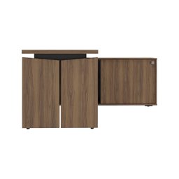 Mesa para Escritório Diretor em L com Porta de Correr e Caixa de Tomada - 12