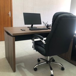 Mesa para Escritório Diretor em L com Porta de Correr e Caixa de Tomada - 16