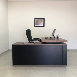 Mesa para Escritório Diretor em L com Porta de Correr e Caixa de Tomada - 20