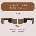 Ver imagem 6 de Escrivaninha Mesa Escritório Diretor em L com Porta de Correr e Caixa de Tomada