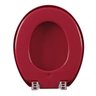 Assento Vaso Sanitário Oval Almofadado Vermelho + Lixeira Vermelha 8l com Tampa Click - 8